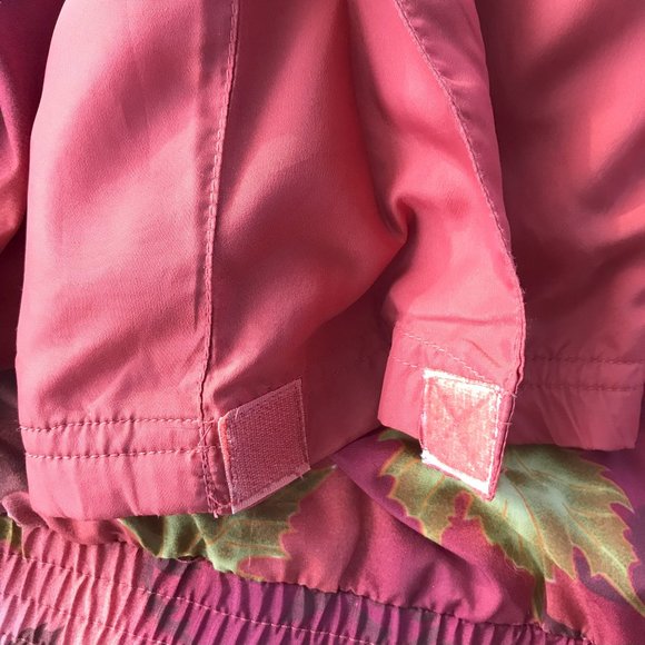 Vintage 80's 90's Fall Leaf Pattern Autumnal Windbreaker Jacket & pants-22W - Picture 11 of 12